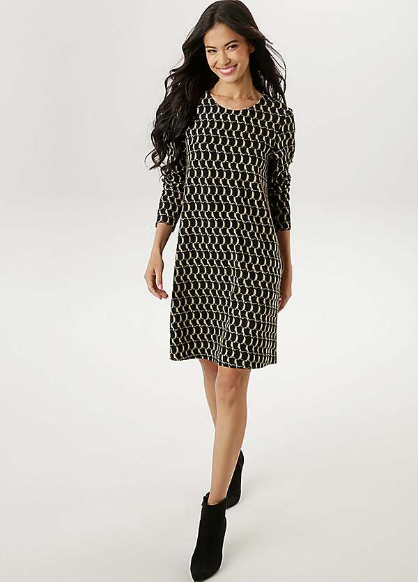a line jersey dress Solid Jersey Knit A-Line Midi Dress  MOA Orange / S-M-L(2-2-2)6PCS