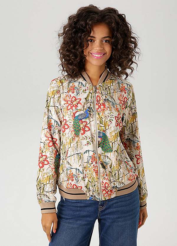 Aniston Floral Bomber Jacket | Grattan