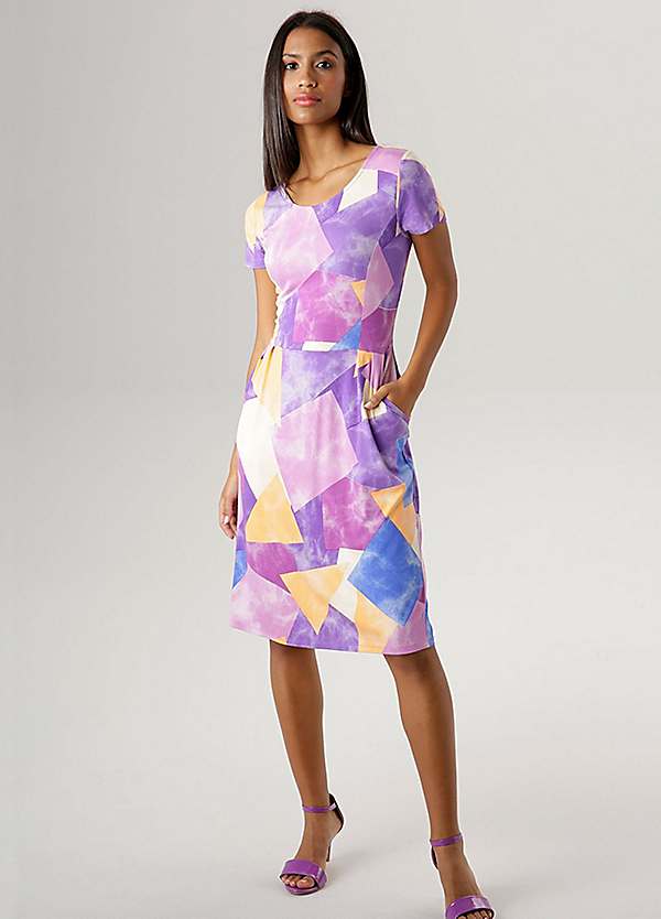 Aniston Printed Short Sleeve Summer Dress | Grattan