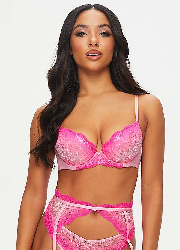 Underwired Lace Padded Balcony Bra by bonprix