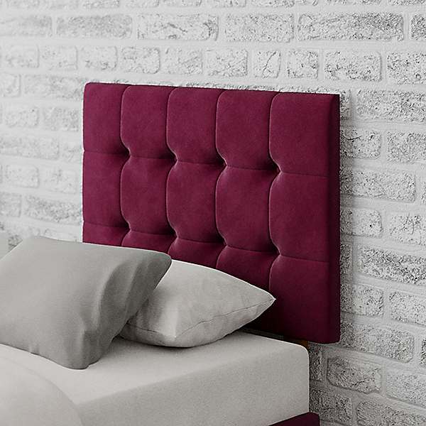 Burgundy velvet deals headboard