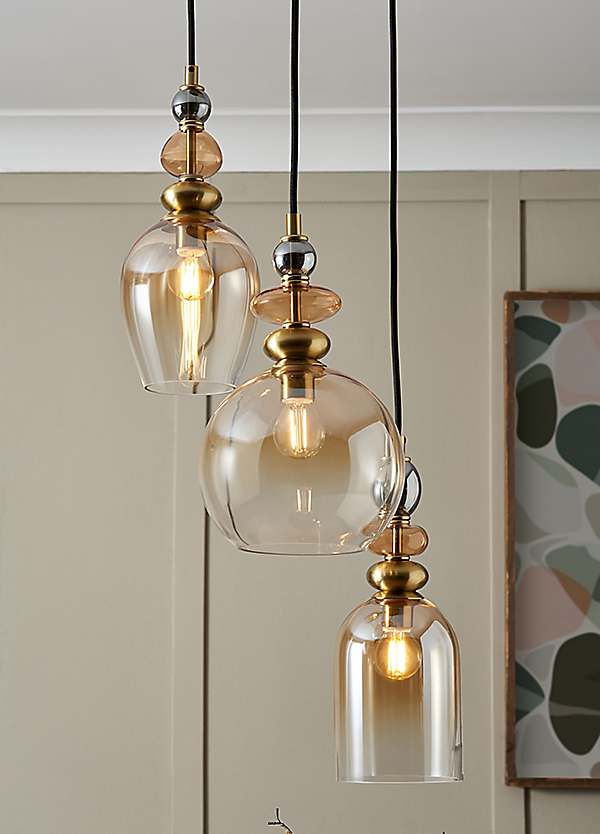 BHS Seline Cascade 3 Ceiling Pendant Light | Grattan