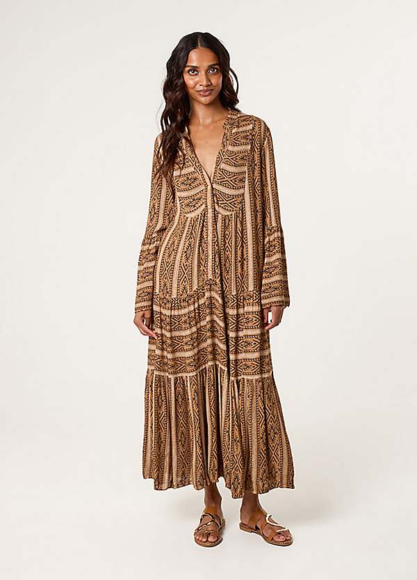 Blue Vanilla Aztec Smock Dress | Grattan