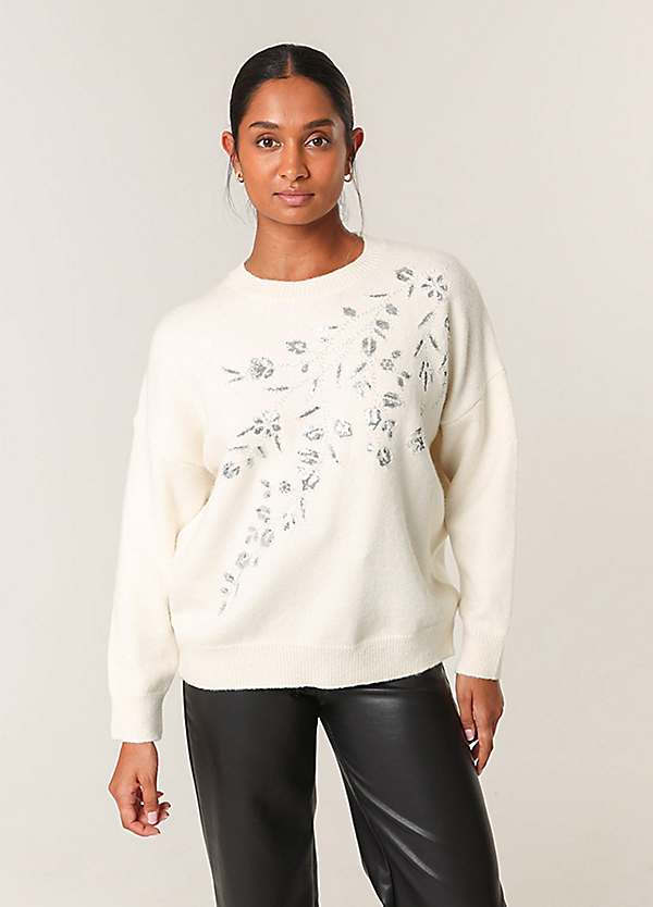 Blue Vanilla Sparkling Sequins Jumper Grattan