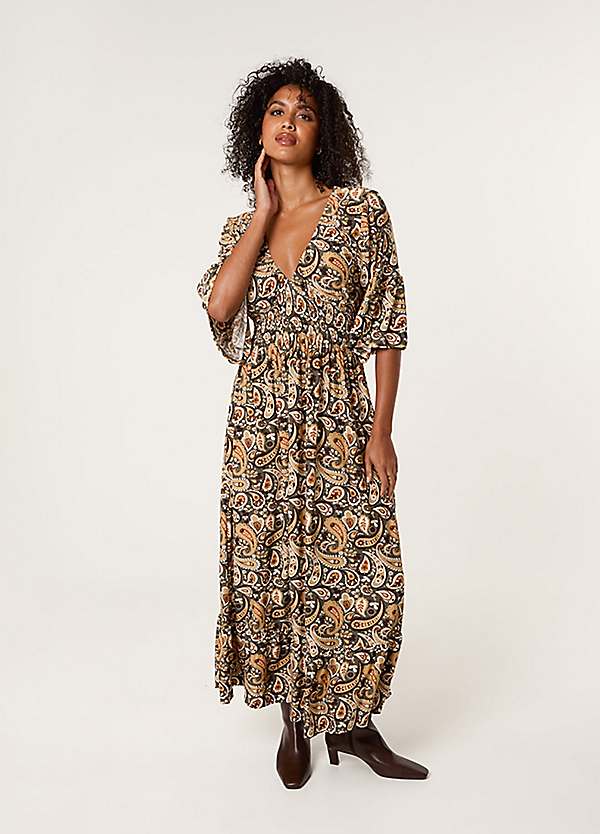 Blue Vanilla V-Neck Midi Dress | Grattan