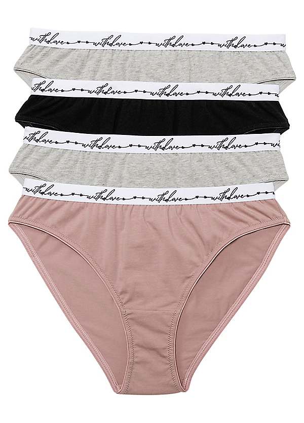 Pack of 5 Cotton Thongs by bonprix