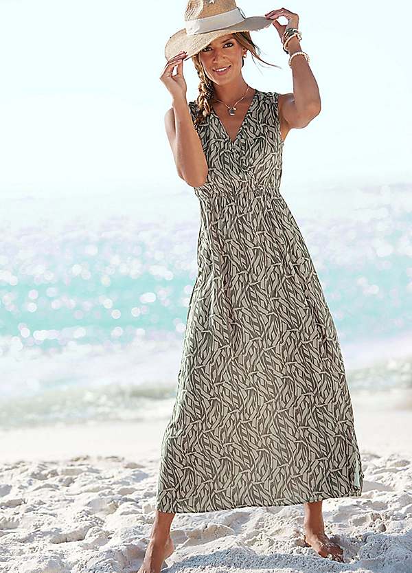 Buffalo Printed Wrap Maxi Dress