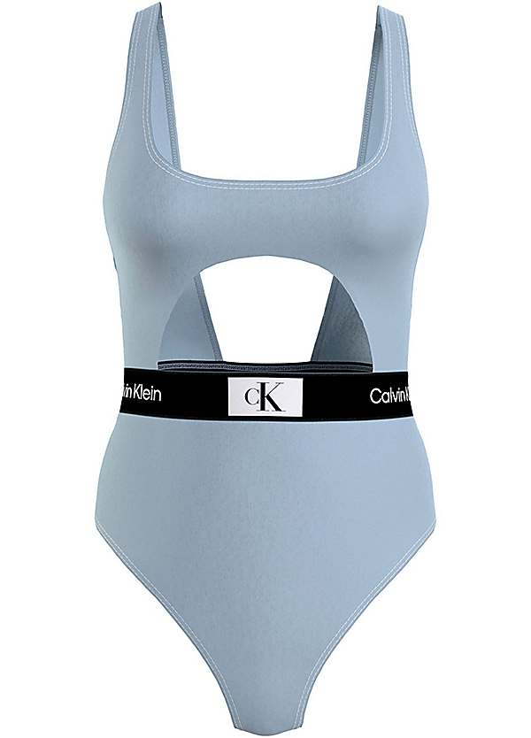 CALVIN KLEIN Cut Out One Piece Swimsuit - White