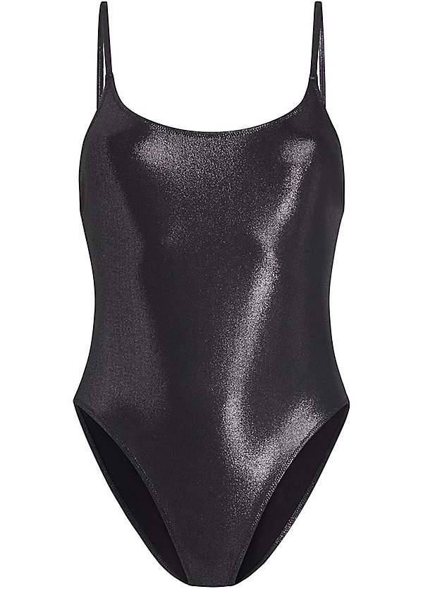 Scoop Back High Leg Swimsuit