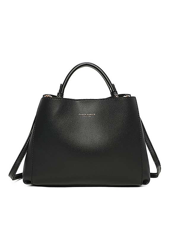 Black faux leather handbag sale