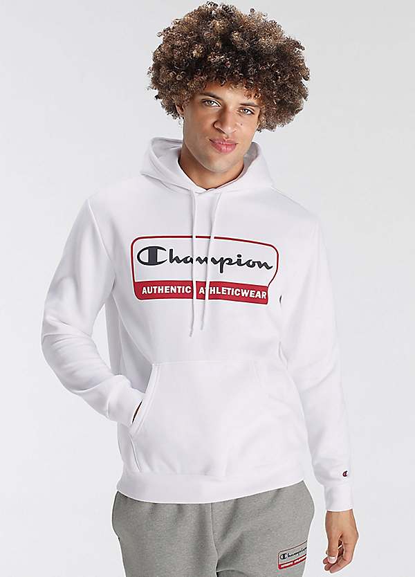 Champion logo cheap print hoodie