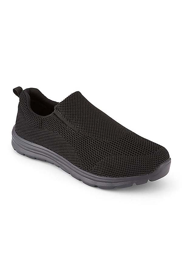 Men's Shoes Cotton Slip On Shoes All Black Color Anti Slip