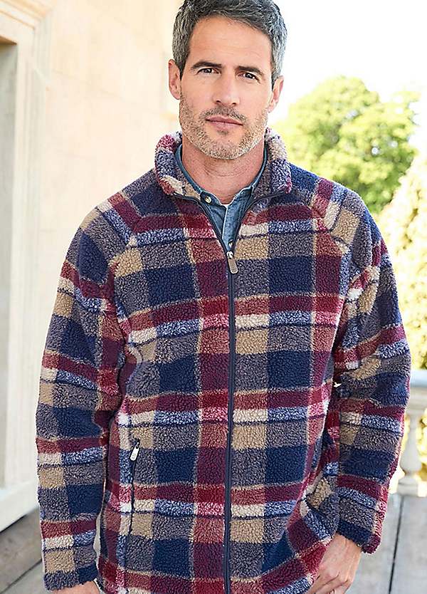 Mens plaid clearance sherpa lined jacket