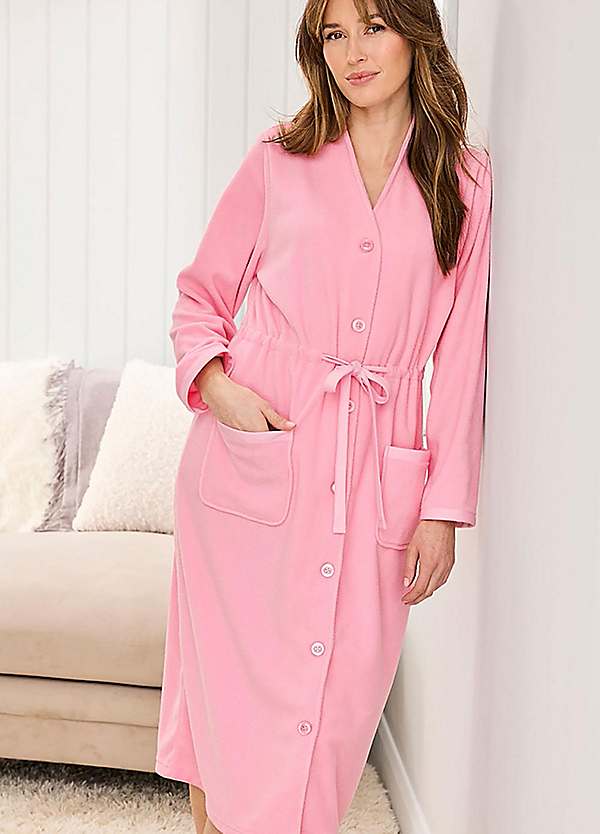 Cotton Traders Fleece Tie Waist Dressing Gown Grattan