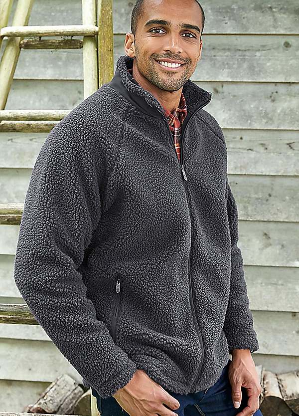 Cotton Traders Sherpa Fleece Jacket Grattan