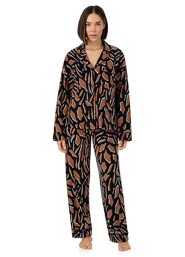 DKNY Fleece Notch Collar Pyjama Set Grattan