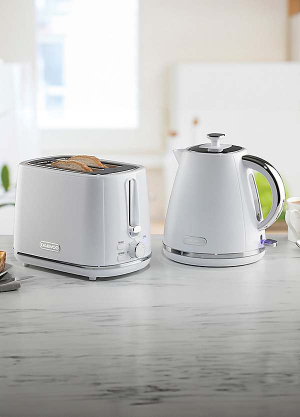 Slice Toaster Daewoo Argyle Kettle And Toaster Set Grey Electric