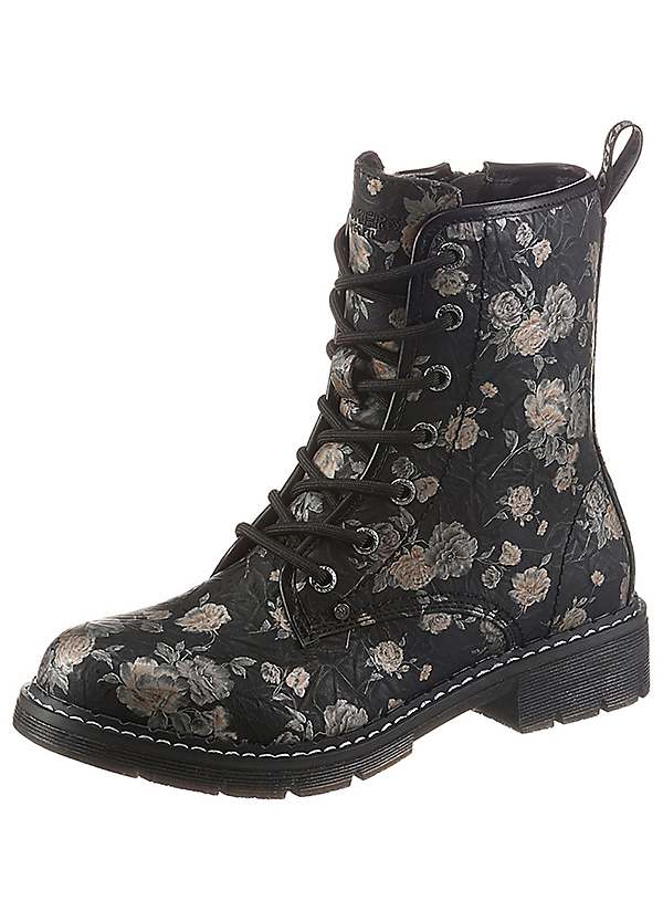 Dockers by Gerli Floral Print Lace-Up Boots Grattan