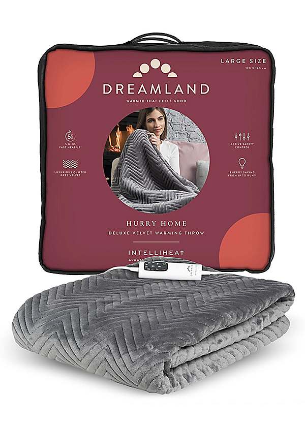Dreamland Hurry Home Deluxe Velvet Warming Throw | Grattan