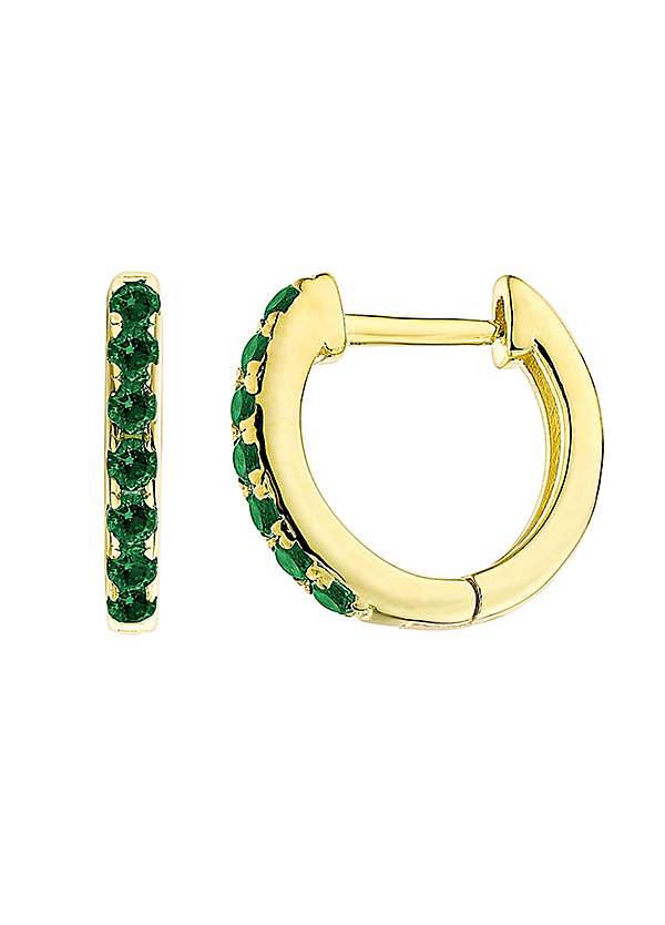 Small cubic zirconia hot sale huggie hoop earrings