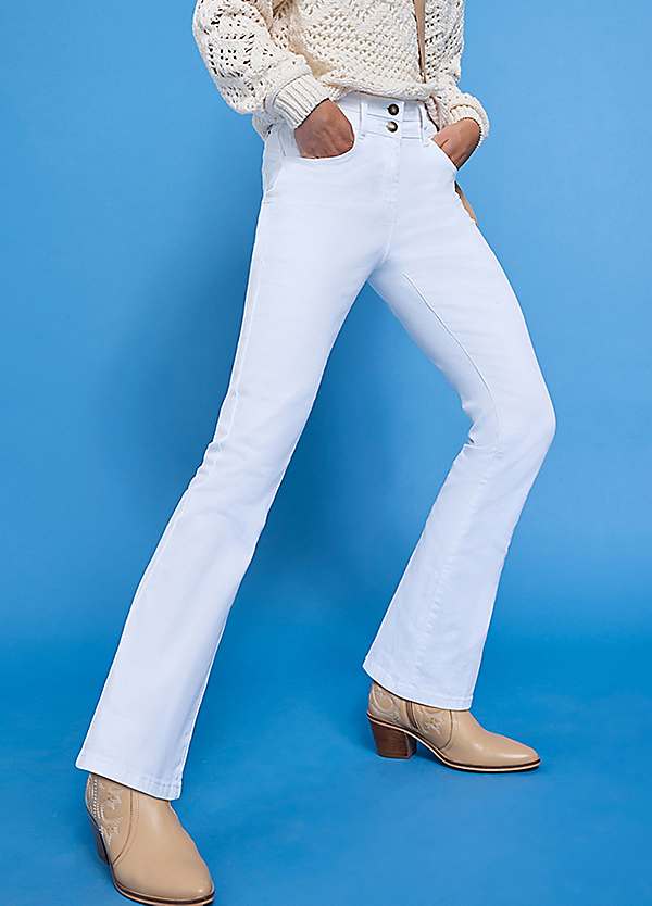 Feel Good Lift & Sculpt Mia Bootcut Jeans White by Freemans | Grattan