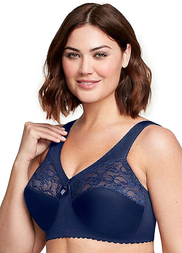 Women's Glamorise Full Figure Plus Size MagicLift Cotton Support