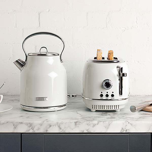 Haden Ivory and Copper Heritage Cordless Electric Kettle