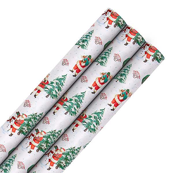  Hallmark Vintage Christmas Wrapping Paper Cut Lines on