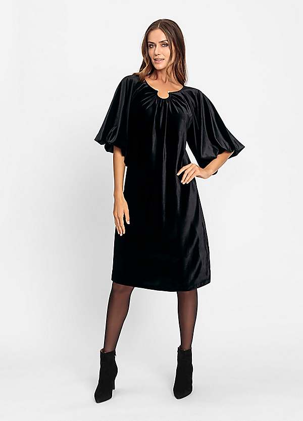 Heine Flared Knee-Length Velvet Dress | Grattan Heine Flared Knee-Length Velvet Dress | Grattan