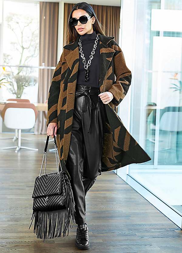 Heine Graphic Pattern Coatigan | Grattan