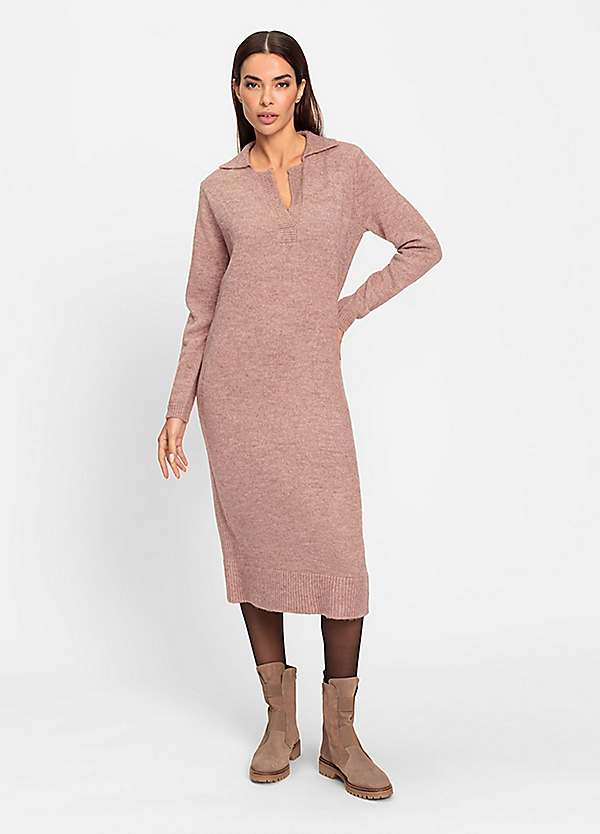 Heine Wool Blend Knitted Midi Dress | Grattan Heine Wool Blend Knitted Midi Dress | Grattan