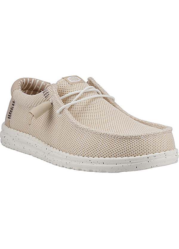 Hey Dude Cream Wally Stretch Sox Shoes Grattan