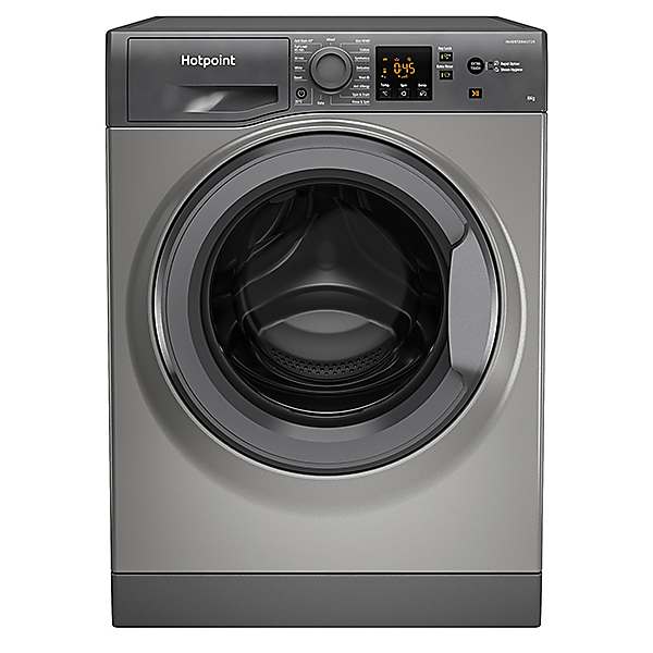 hotpoint nswm1043cggukn 10kg washing machine with 1400 rpm graphite