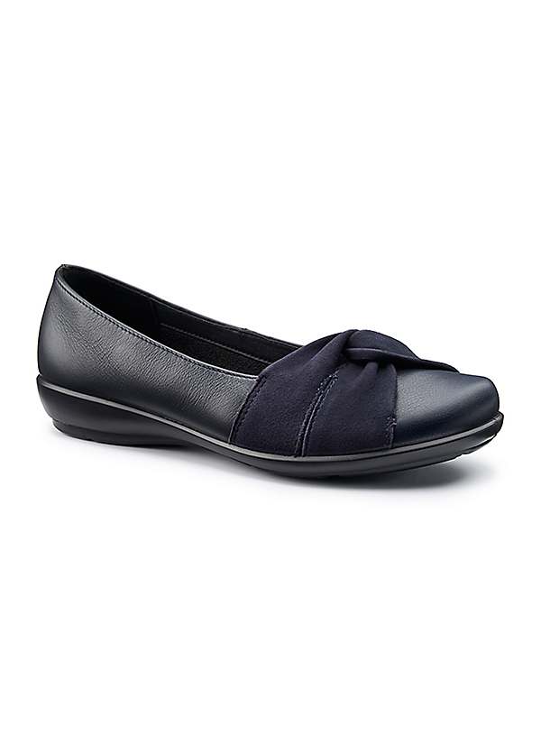 Grace Shoes Hotter Ballet Flats Hotter Navy Lark Wide Fit Ballets