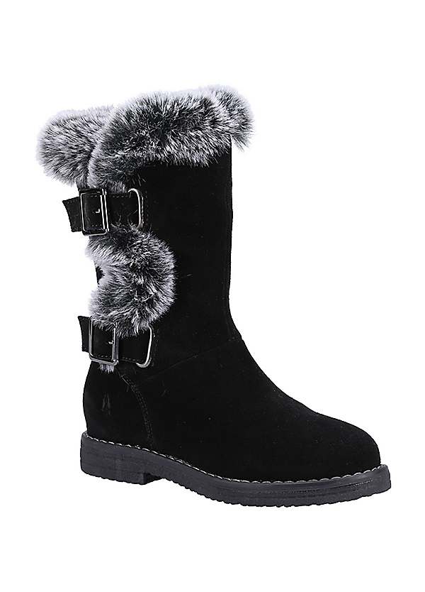 Kids black clearance fur boots