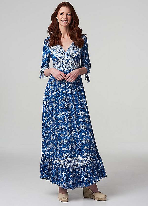 princess polly baby blue dress Strapless Floral Print Maxi Dress Women Tube Top Bodycon Long Dress  Gradient Flower Pattern High Stretch
