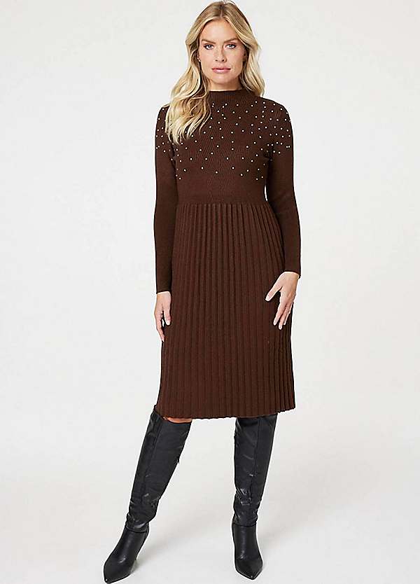 LASCANA Cable Knit Patterned Dress