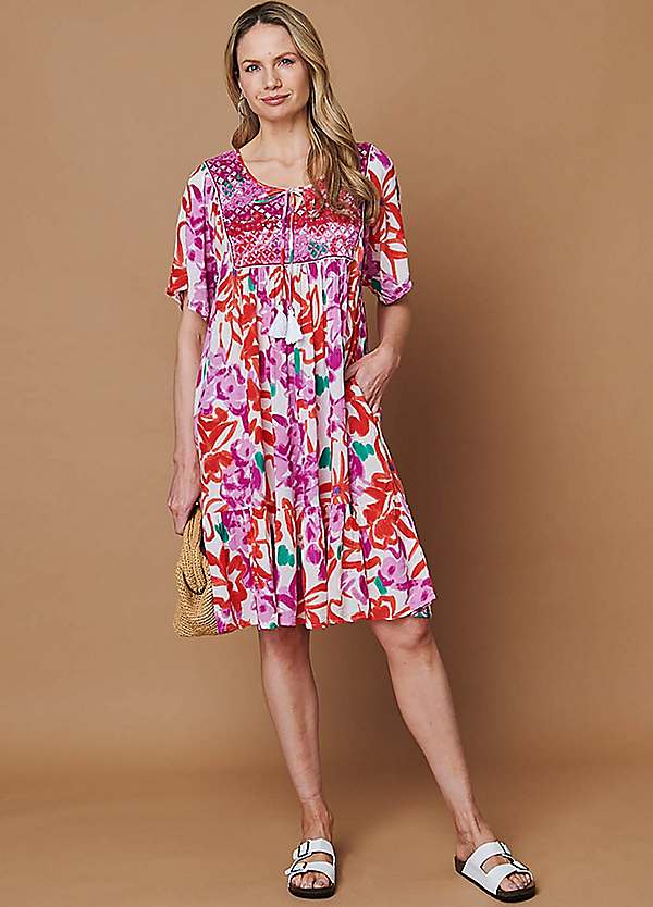 ruched jersey surplice dress RAYON SPANDEX KNIT JERSEY | RUCHED SLEEVELESS SURPLICE MIDI DRESS main image 1