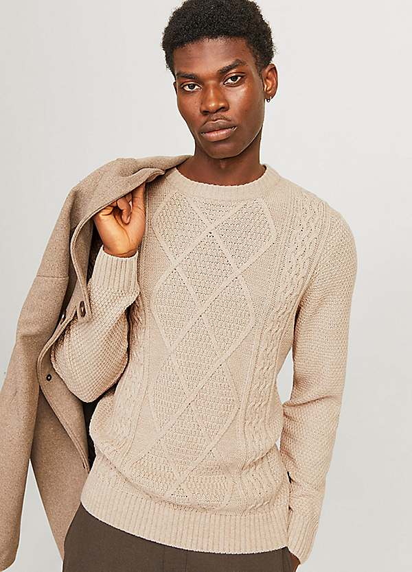 Maglione Uomo Girocollo In Misto Lana (50% Lana, 50% Acrilico), Maglia Inglese Tinta Unita, Made In Italy