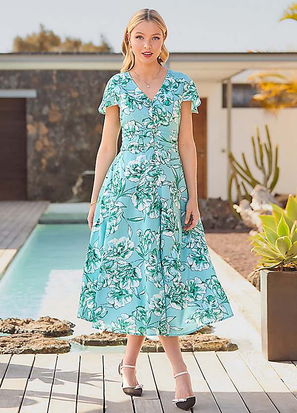 joe browns green dress Joe Browns Flower Garden Maxi Dress - Green