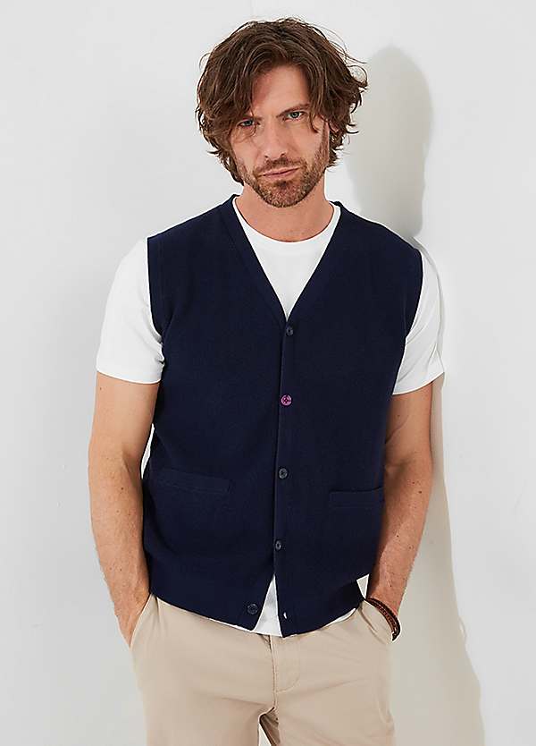 Joe Browns Navy Knit Waistcoat | Grattan