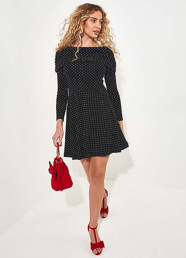 Joe Browns Perfect Polka Bardot Dress | Grattan