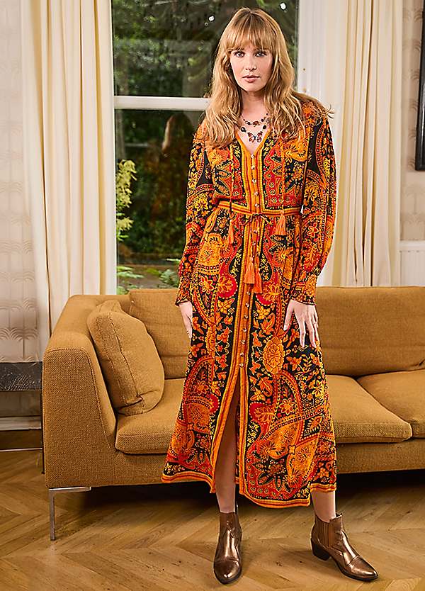 joe brown petite dresses Joe Browns Petite Boho Button-Through Tassel Tie Maxi Dress
