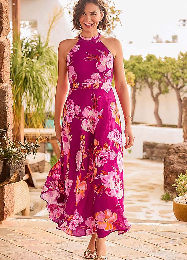 chinese dress ladies Joe Browns Iris Florals Boho Maxi Dress Black – Dotique main image 0
