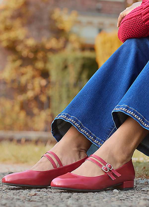 Joe Browns Polka Dot Lined Double Strap Mary Jane Shoes Grattan