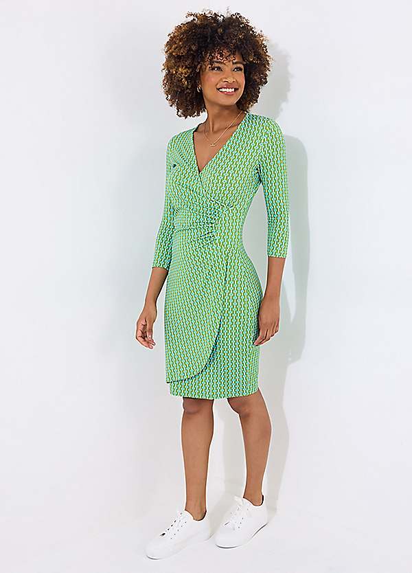 Joe Browns Retro Geometric Print Long Sleeve Jersey Dress | Grattan Joe Browns Retro Geometric Print Long Sleeve Jersey Dress | Grattan