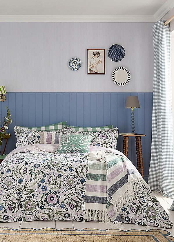 Joules Hydrangea Floral Bedding Green