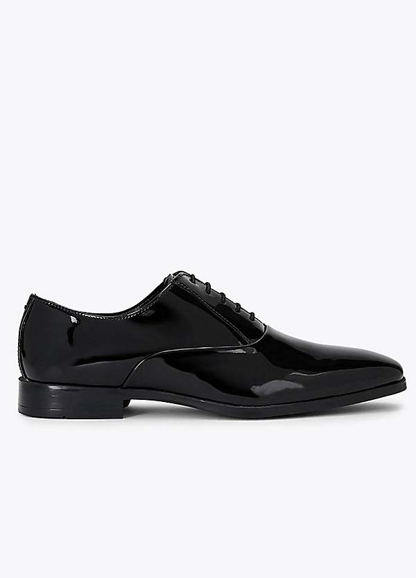 KG Kurt Geiger Cade Black Patent Lace Up Brogues | Grattan display picture 2