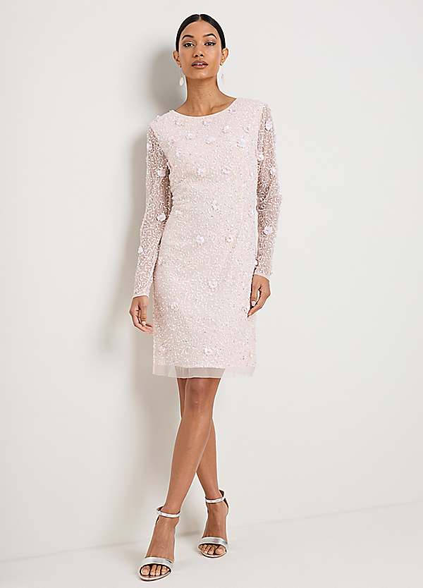 fitted lace wedding dress Elegant Baby Girl Long Sleeve Sequin Princess Dress Girl Toddler Form –  marryshe main image 1