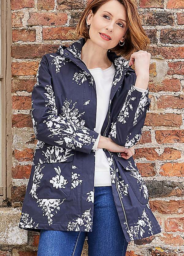 Floral parka clearance coat